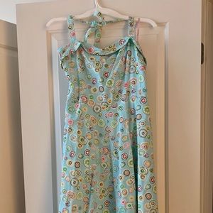 Colorful halter summer dress